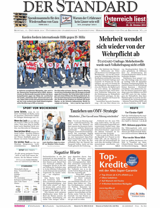 Demonstration von Kurden und Sympathisanten gegen die IS-Miliz in mehreren europäischen Städten.