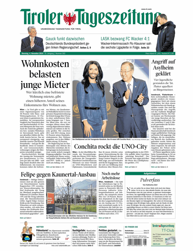 Conchita Wurst tritt in der UNO-City in Wien vor Ban Ki-moon auf.