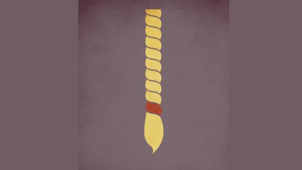 Eine stilisierte Darstellung von Rapunzels Zopf.