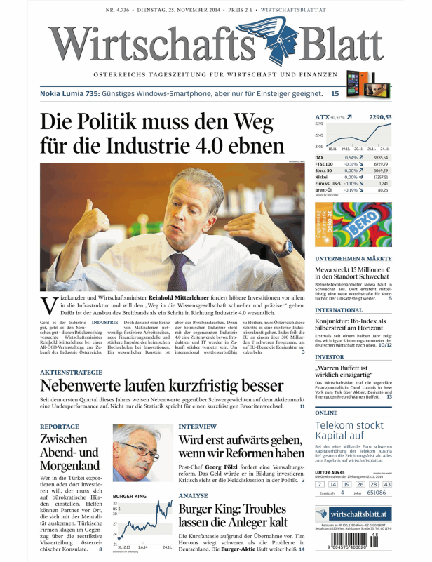 Reinhold Mitterlehner, ehemaliger Vizekanzler, gestikuliert während eines Interviews.