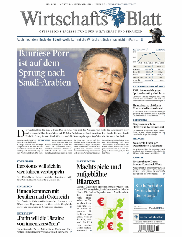 Titelseiten vom 01.12.2014