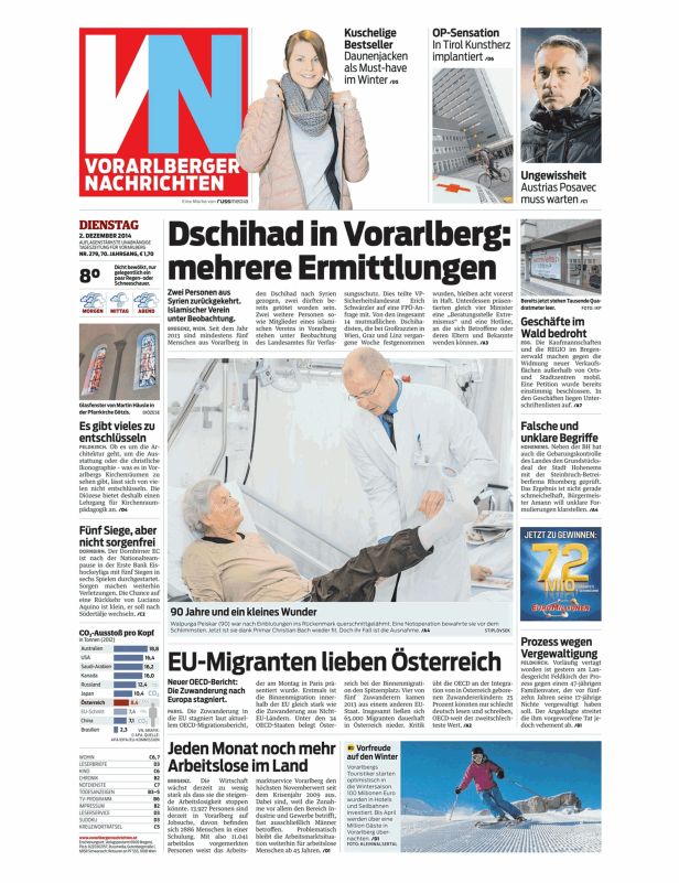 Titelseiten vom 02.12.2014