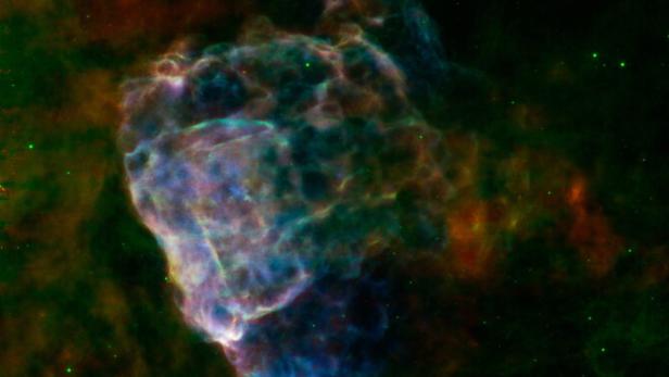 Eine farbenprächtige Aufnahme einer interstellaren Gaswolke.