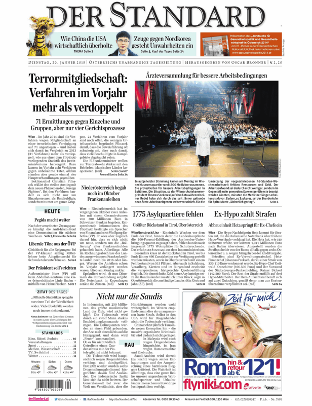 Ärzte demonstrieren bei einer Versammlung für bessere Arbeitsbedingungen in Wien.