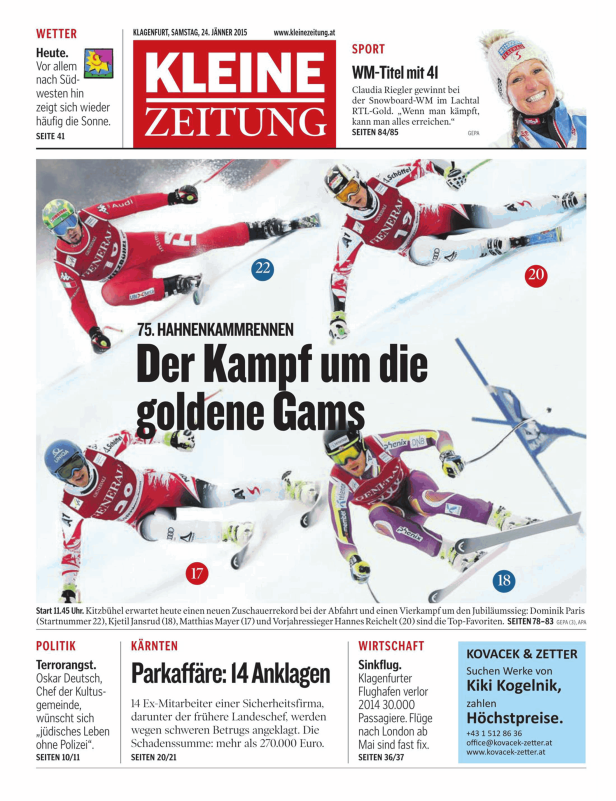 Titelseiten vom 24.01.2015