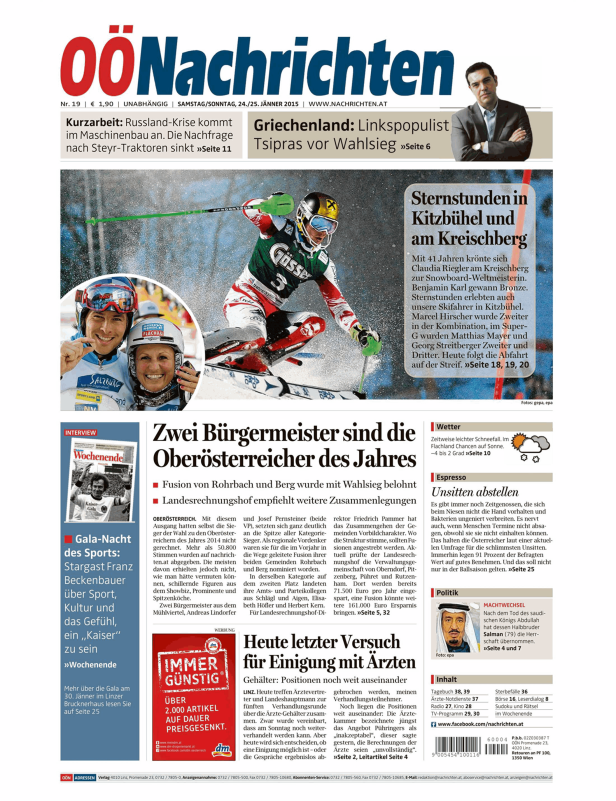 Titelseiten vom 24.01.2015