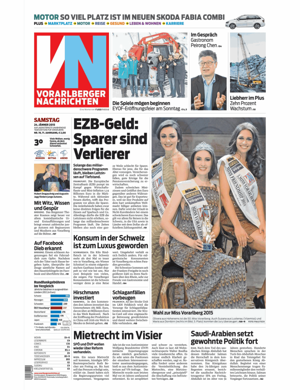 Titelseiten vom 24.01.2015