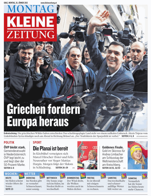 Titelseiten vom 26.01.2015