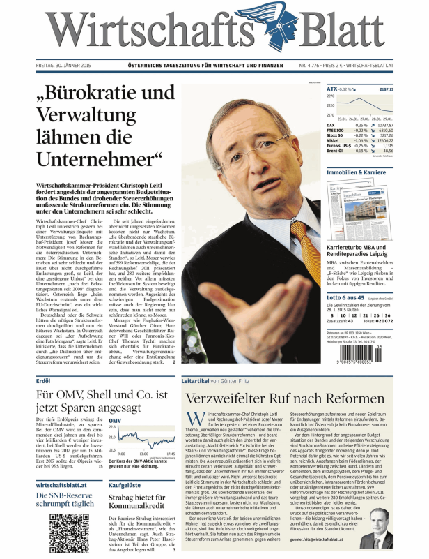 Titelseiten vom 30.01.2015