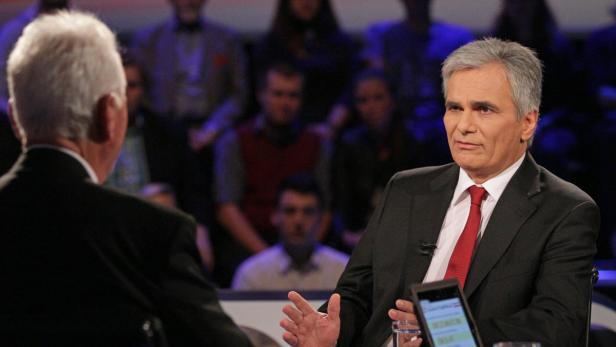 Faymann vs Stronach: Müdes Mantra gegen milden Macher