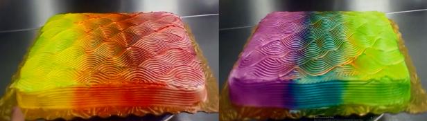 Das neue Kleid: Torte verändert ihre Farbe