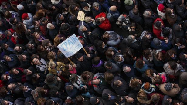 Zehntausende Anhänger von Podemos auf der Straße