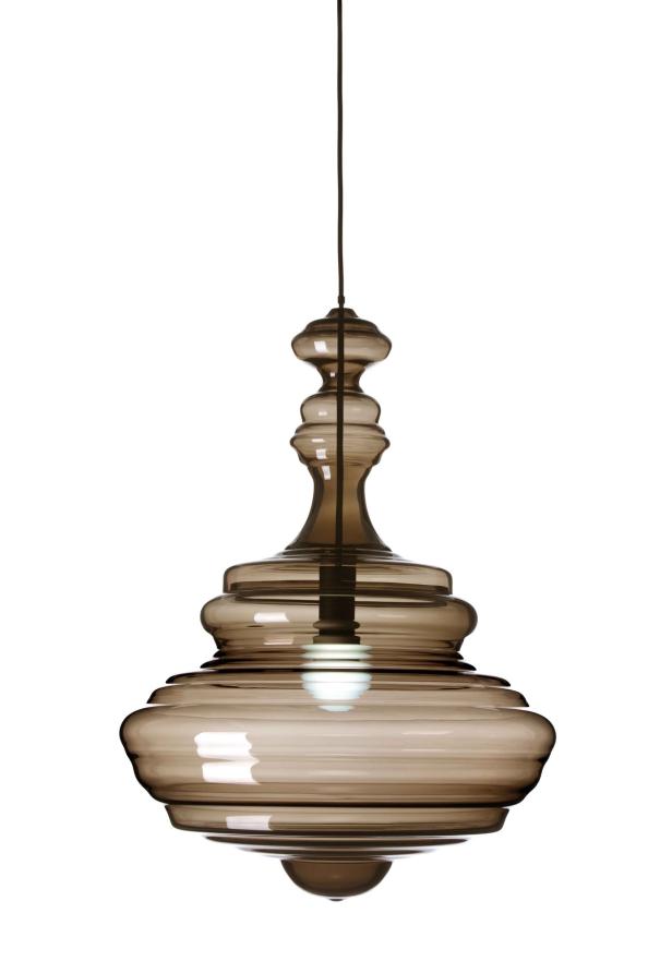 Zehn Designstücke aus Rauchglas