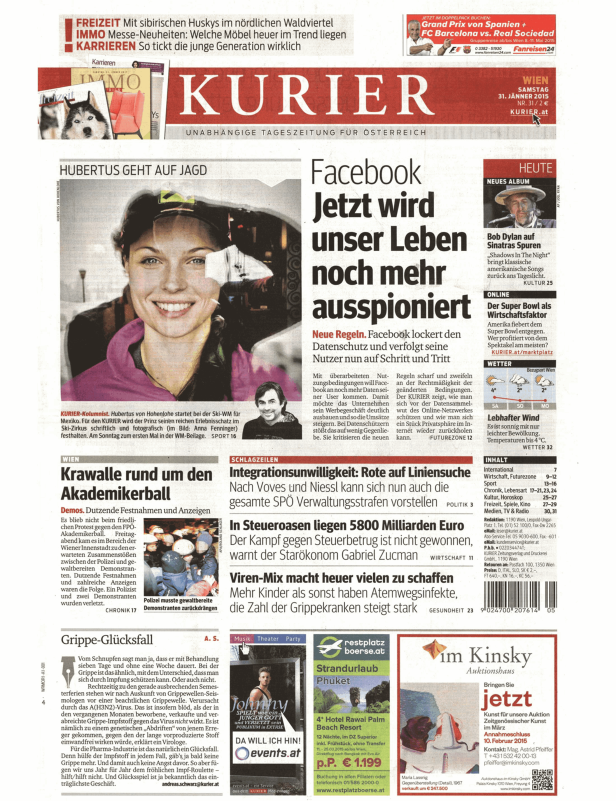 Titelseiten vom 31.01.2015