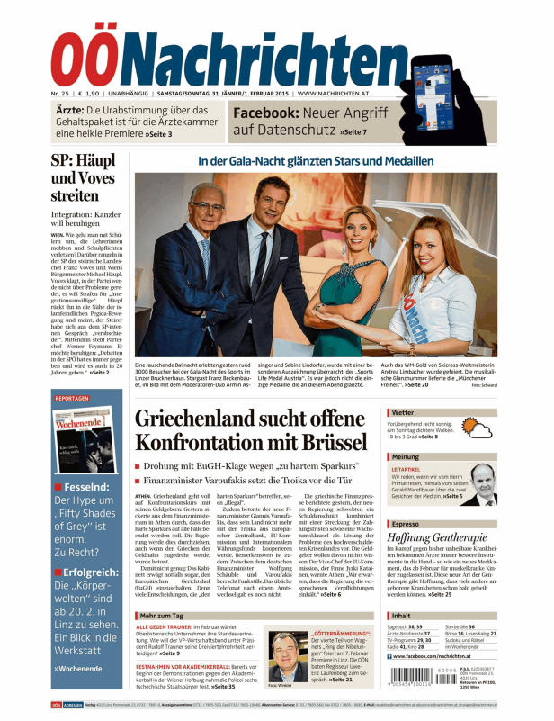 Titelseiten vom 31.01.2015