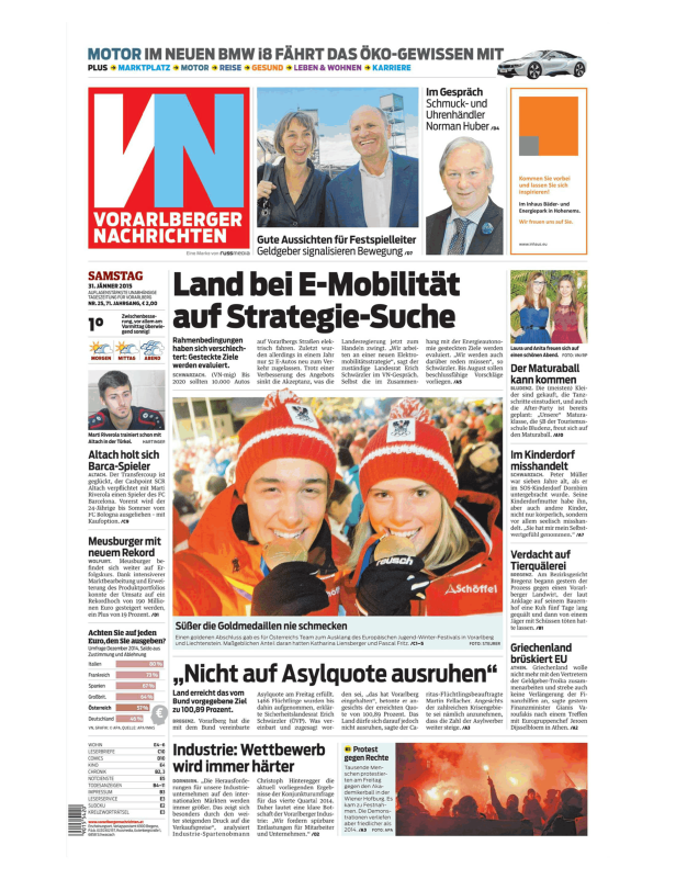 Titelseiten vom 31.01.2015