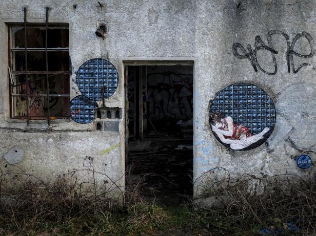 Street-Art mit verträumtem Blick