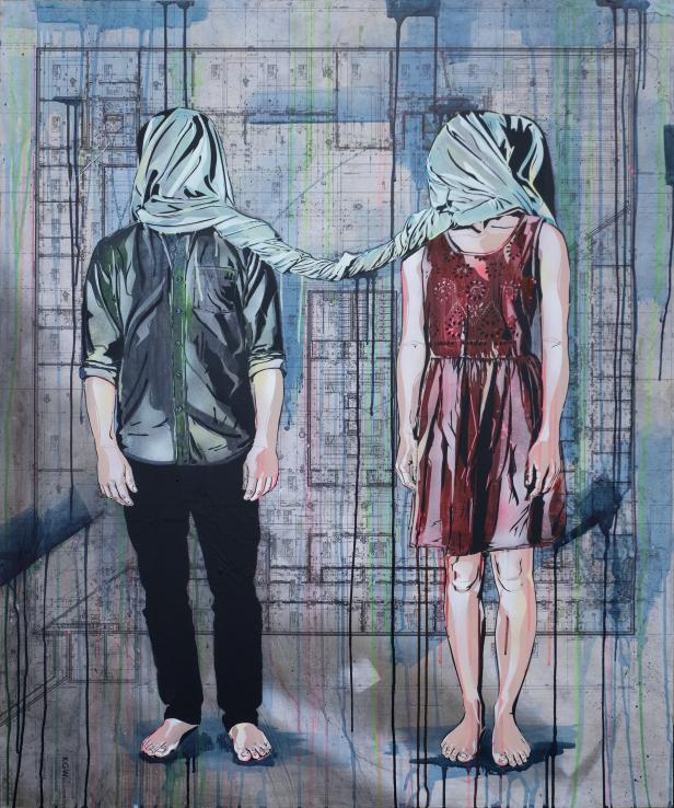 Street-Art mit verträumtem Blick