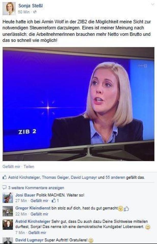 Sonja Steßl in der ZIB2 im Gespräch.