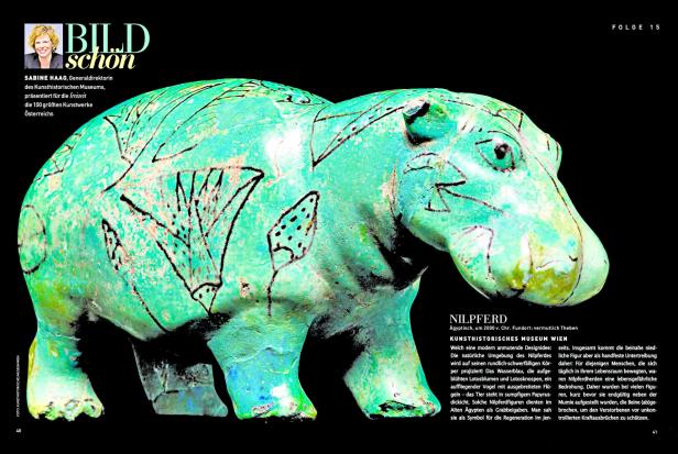 Kopie von … Eine bemalte Nilpferd-Figur aus dem Kunsthistorischen Museum Wien.