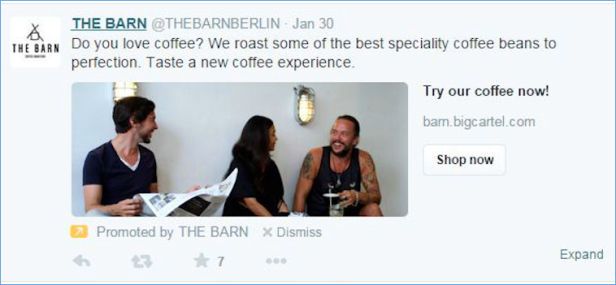 Twitter Ad Beispiel