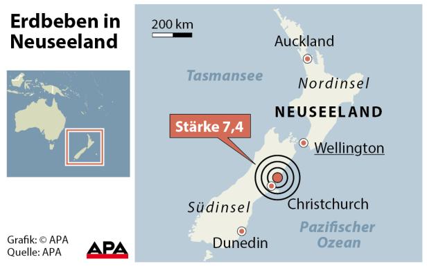 Tsunami-Wellen nach Erdbeben in Neuseeland