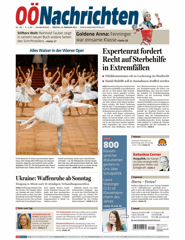 Eine Ballettaufführung in der Wiener Staatsoper.