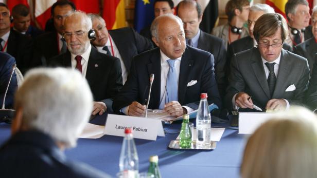 Laurent Fabius bei einer internationalen Konferenz.