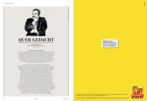 Eine Porträtzeichnung von Werner Gruber, dem Autor von „Quer Gedacht“.