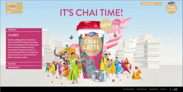Emmi Chai Latte - Website - Plan.Net Schweiz