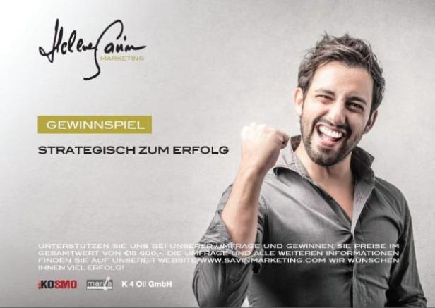 Savin-Gewinnspiel in deutscher Sprache.