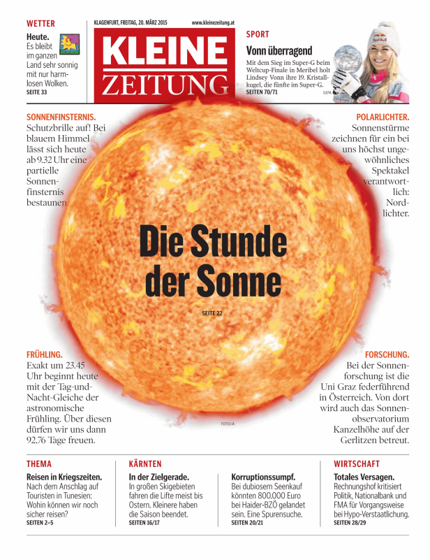 Titelseiten vom 20.03.2015