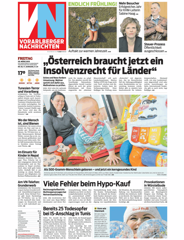 Titelseiten vom 20.03.2015