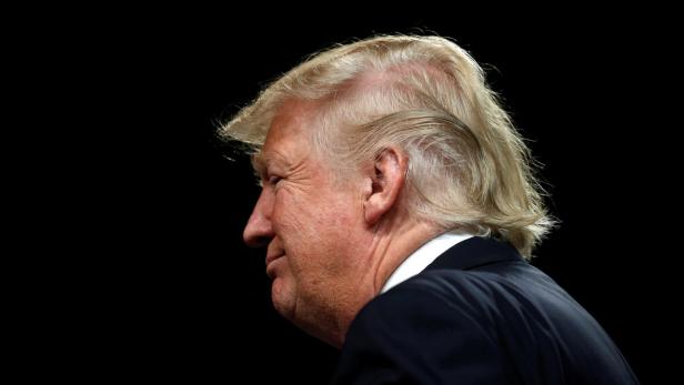 Donald Trump in Gebärdensprache - und die Frisur hält