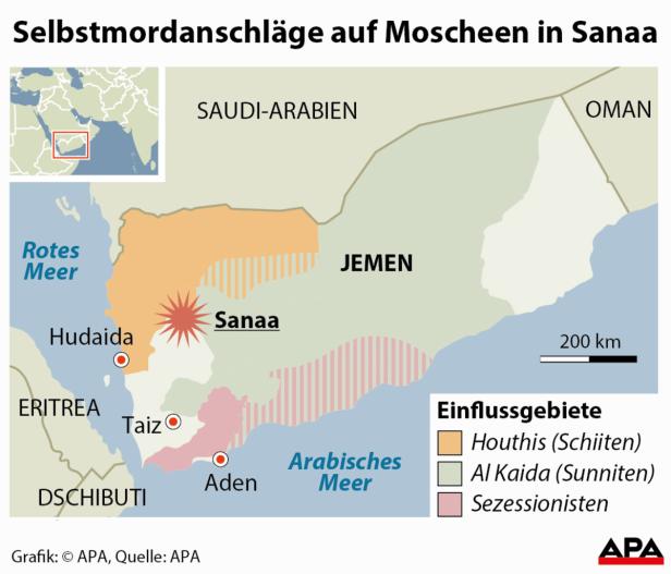 Mehr als 140 Tote bei IS- Anschlägen im Jemen