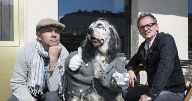 Herr (Markus Zbonek) Tischbein, Pascal (Hund) und (Peter) Pansky, die Protagonisten der neuen W24-Comedy-Show, die künftig Freitagnacht (22:35 Uhr) läuft. (c: kelety-troyer eva) Weinmann wechselt von Puls 4 zu W24