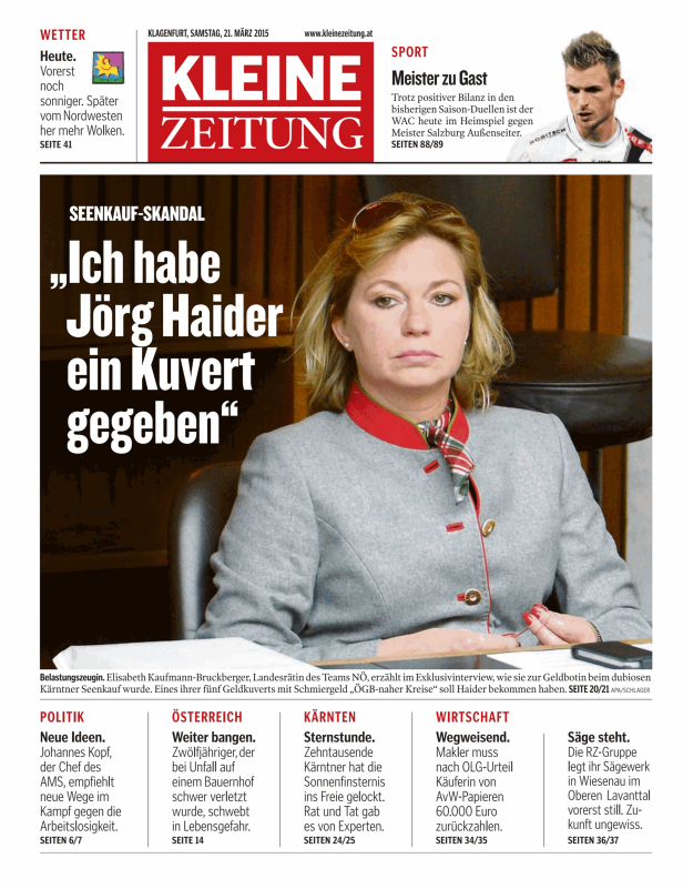 Titelseiten vom 21.03.2015