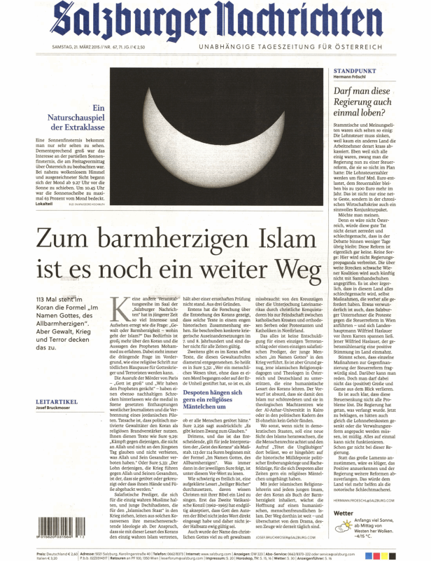 Titelseiten vom 21.03.2015