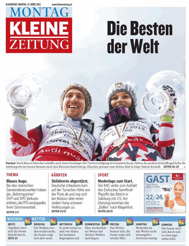 Titelseiten vom 23.03.2015