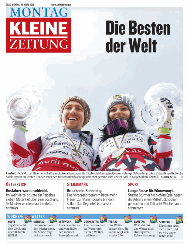 Titelseiten vom 23.03.2015