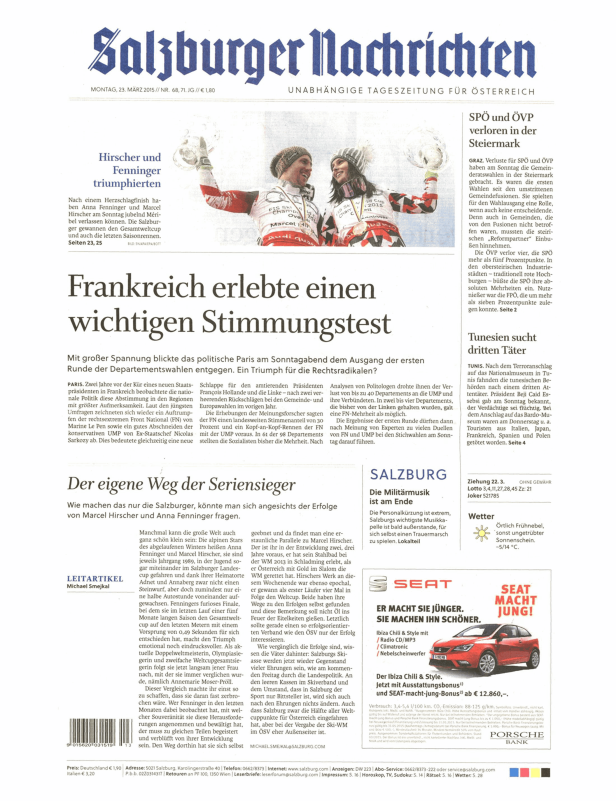 Titelseiten vom 23.03.2015