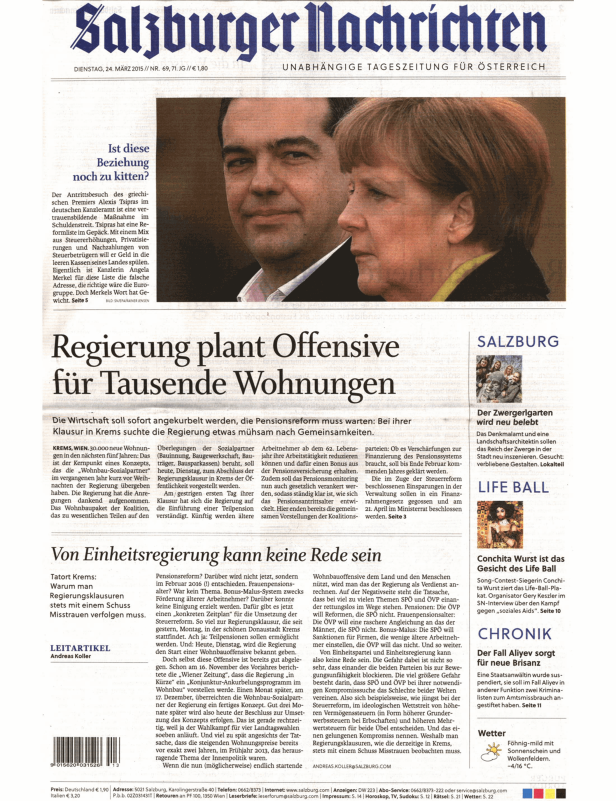 Titelseiten vom 24.03.2015