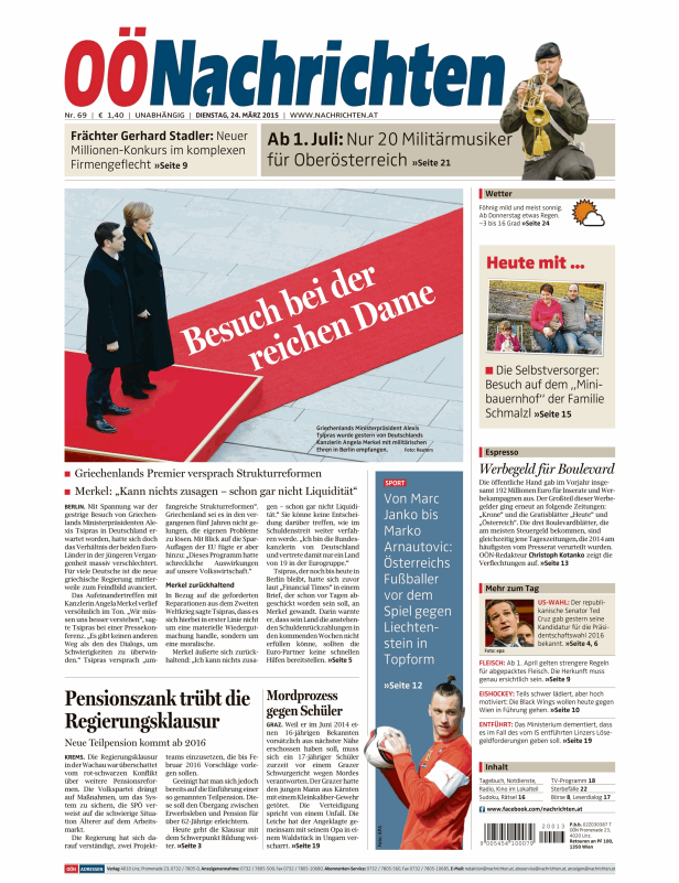 Titelseiten vom 24.03.2015