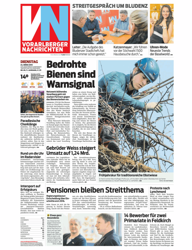 Titelseiten vom 24.03.2015