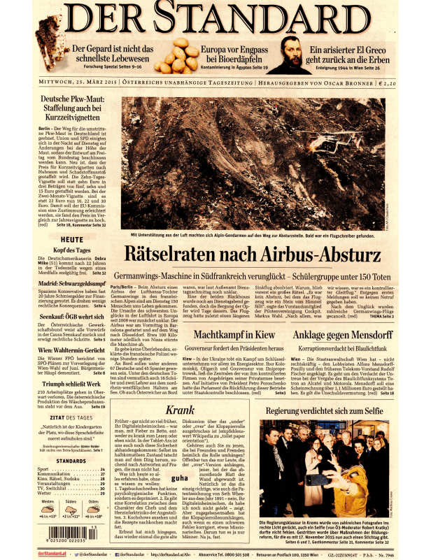 Titelseiten vom 25.03.2015