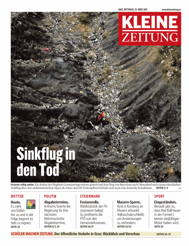 Titelseiten vom 25.03.2015