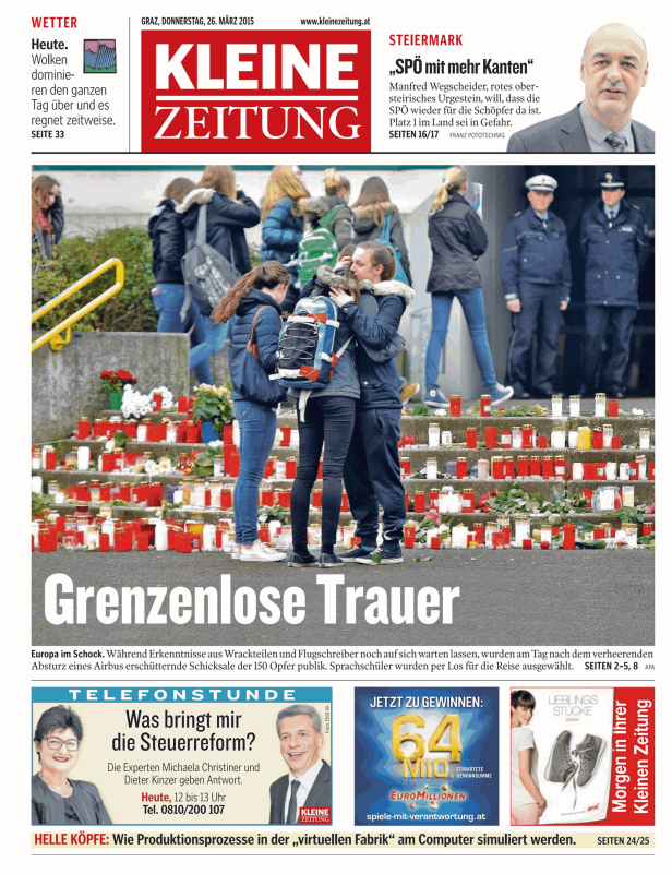 Titelseiten vom 26.03.2015