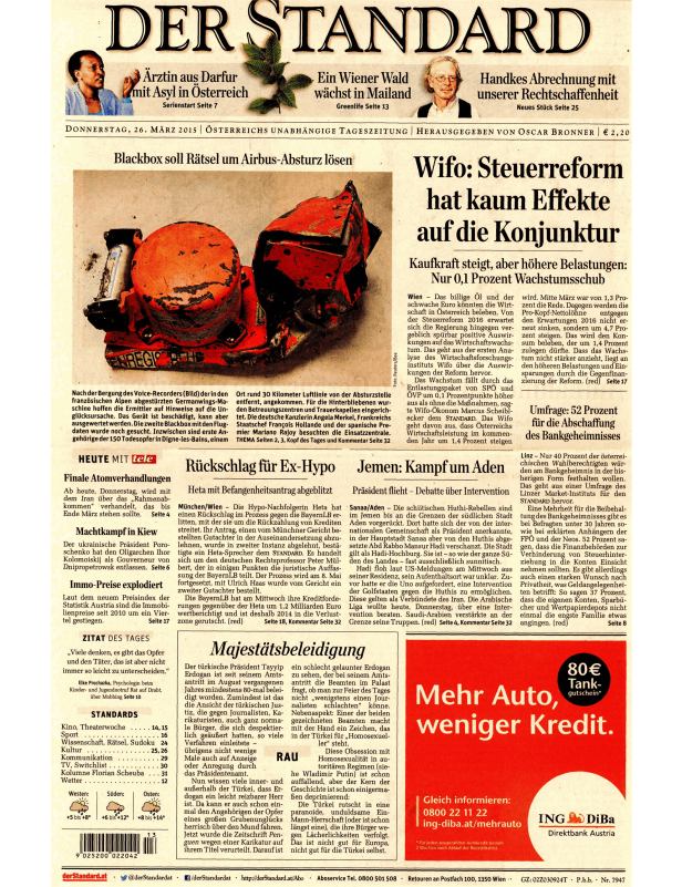 Titelseiten vom 26.03.2015