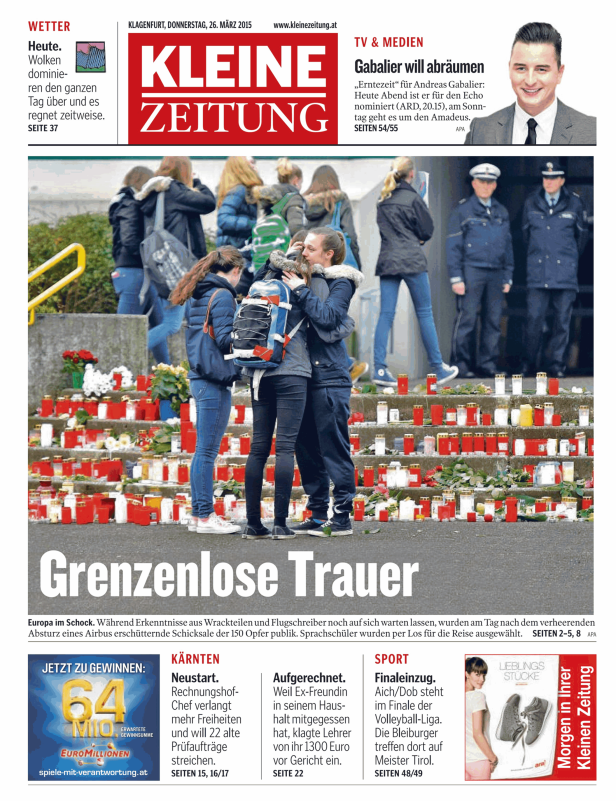 Titelseiten vom 26.03.2015