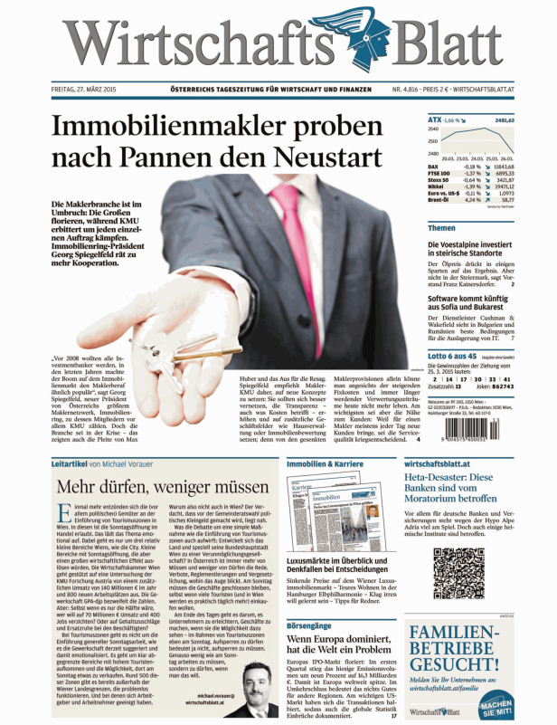 Titelseiten vom 27.03.2015